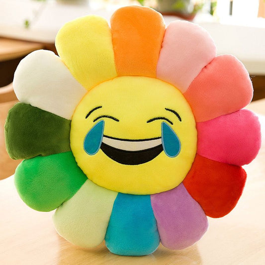 LOL Smiley Sunflower Plush Pillow